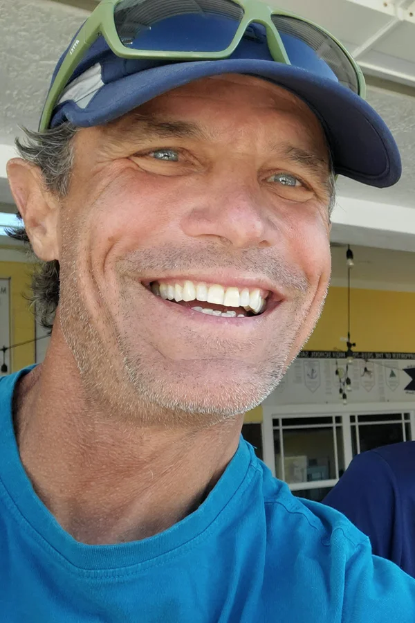 coach-kurt-taulbee-jensen-beach-florida-2024 Coach Kurt Taulbee racing a Laser-ILCA at Jensen Beach, Florida, 2024.